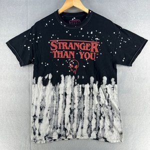 Teen Hearts Mens Stranger Than You T-Shirt Small Black Paint Splash Tie Dye